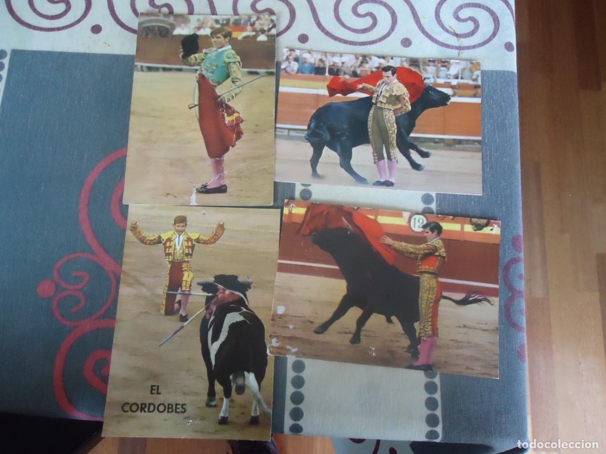 Postales: LOTE DE 4 POSTALES DE TOREROS - Foto 1