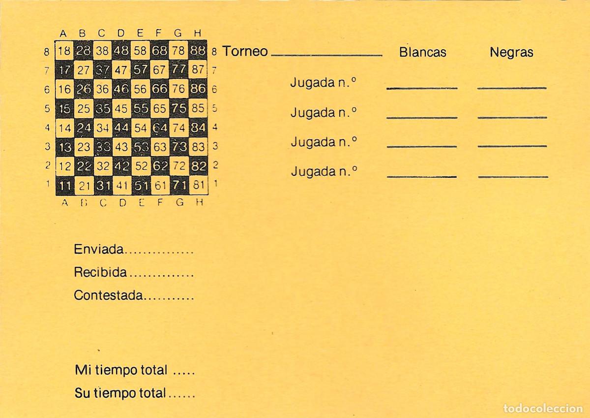 Postales: Tarjeta Postal de juego de ajedrez por correspondencia