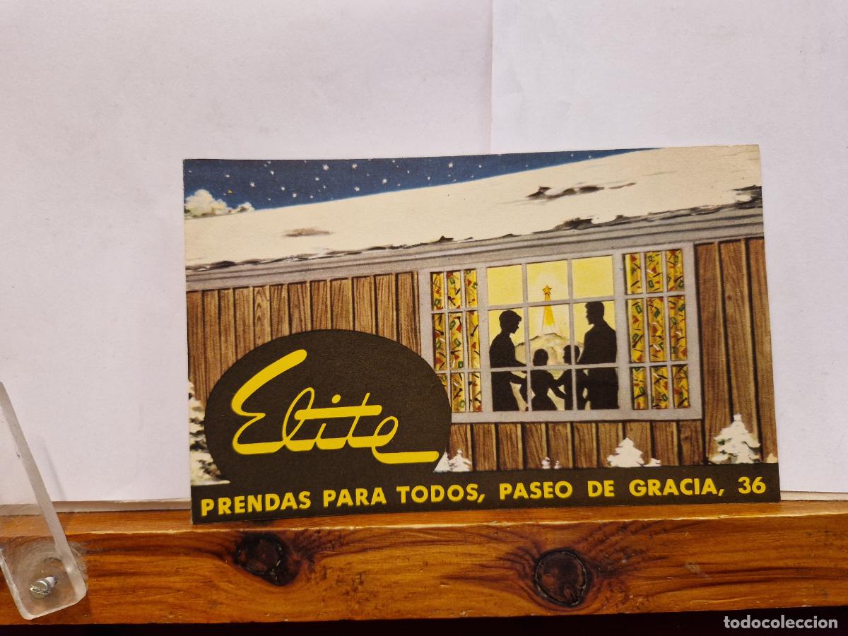 Postales: BONITA POSTAL CIRCULADA.DIPTICO. FELICES FIESTAS Y A&Ntilde;O NUEVO. ELITE PRENDAS PARA TODOS.