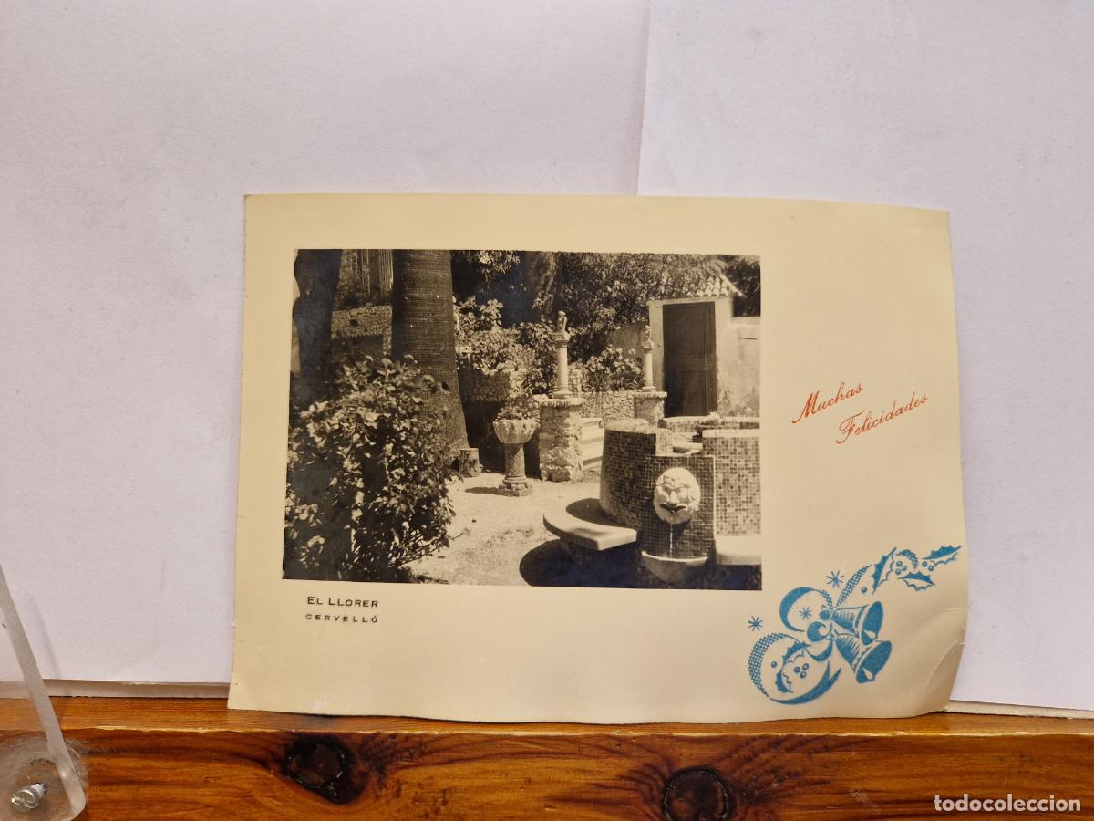 Postales: BONITA POSTAL CIRCULADA. FELICES FIESTAS Y PROSPERO A&Ntilde;O. EL LLORER. CERVELLO.