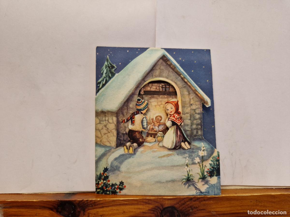 Postales: BONITA POSTAL CIRCULADA. DIPTICO. FELICES NAVIDADES Y PROSPERO A&Ntilde;O.