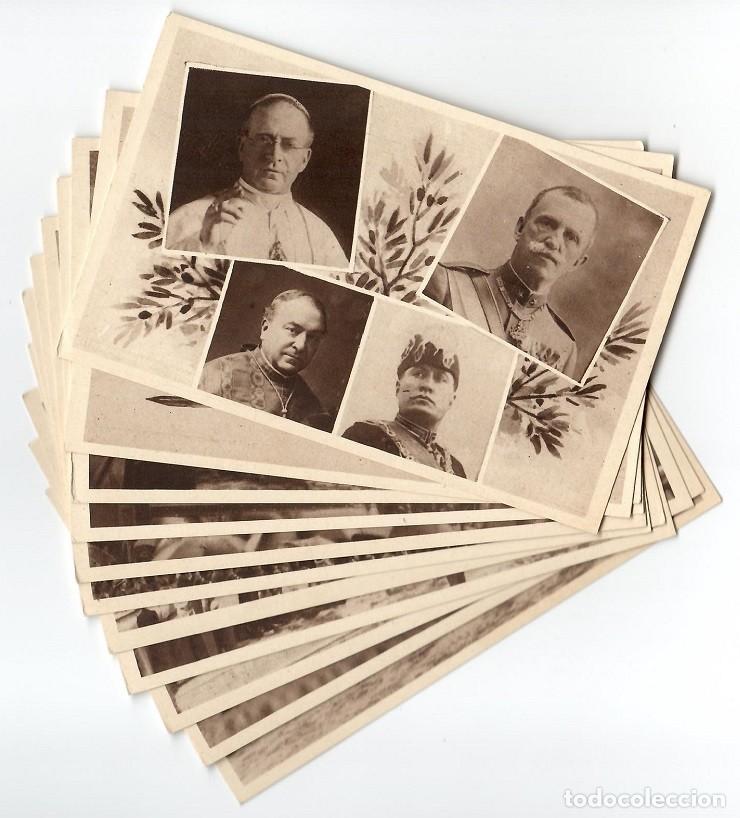 Postales: 12 Postales firma Tratado de Letr&aacute;n entre Italia y Vaticano 1929 - Muy escasas / Lote ideal reventa