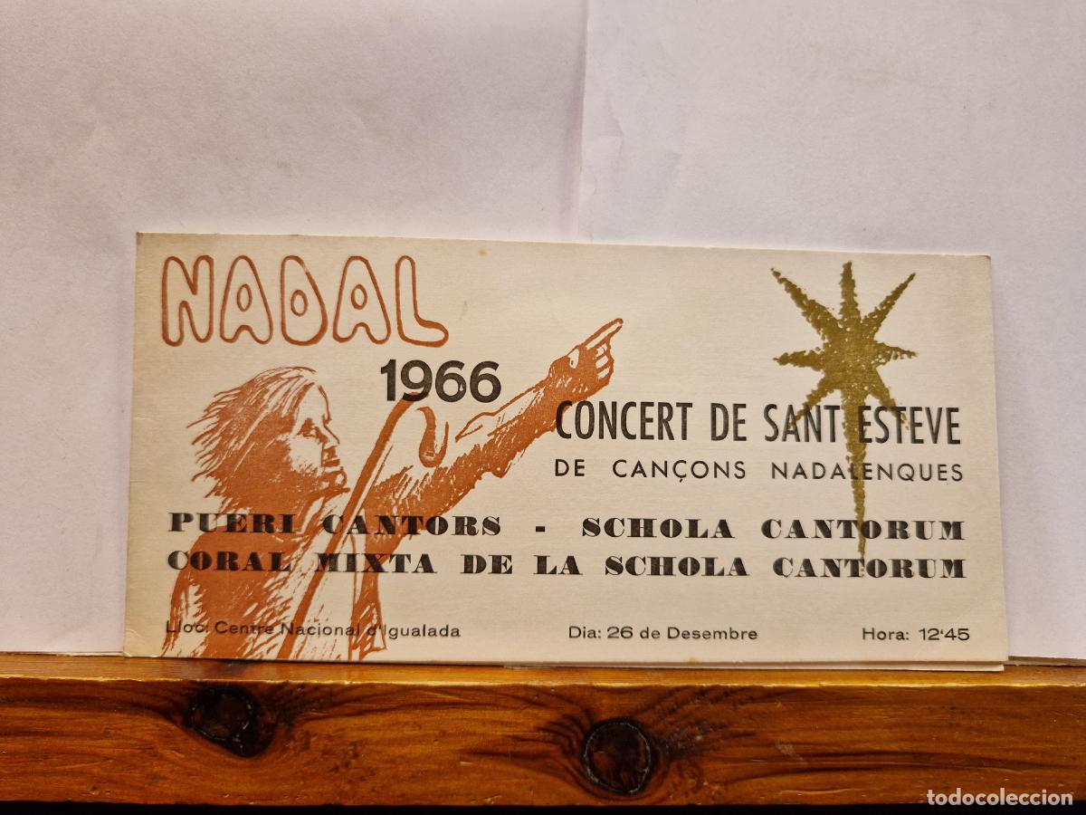 Postales: BONITA POSTAL CIRCULADA. DIPTICO. FELIZ NAVIDAD Y PROSPERO A&Ntilde;O NUEVO. 1966 CONCERT DE SANT ESTEVE