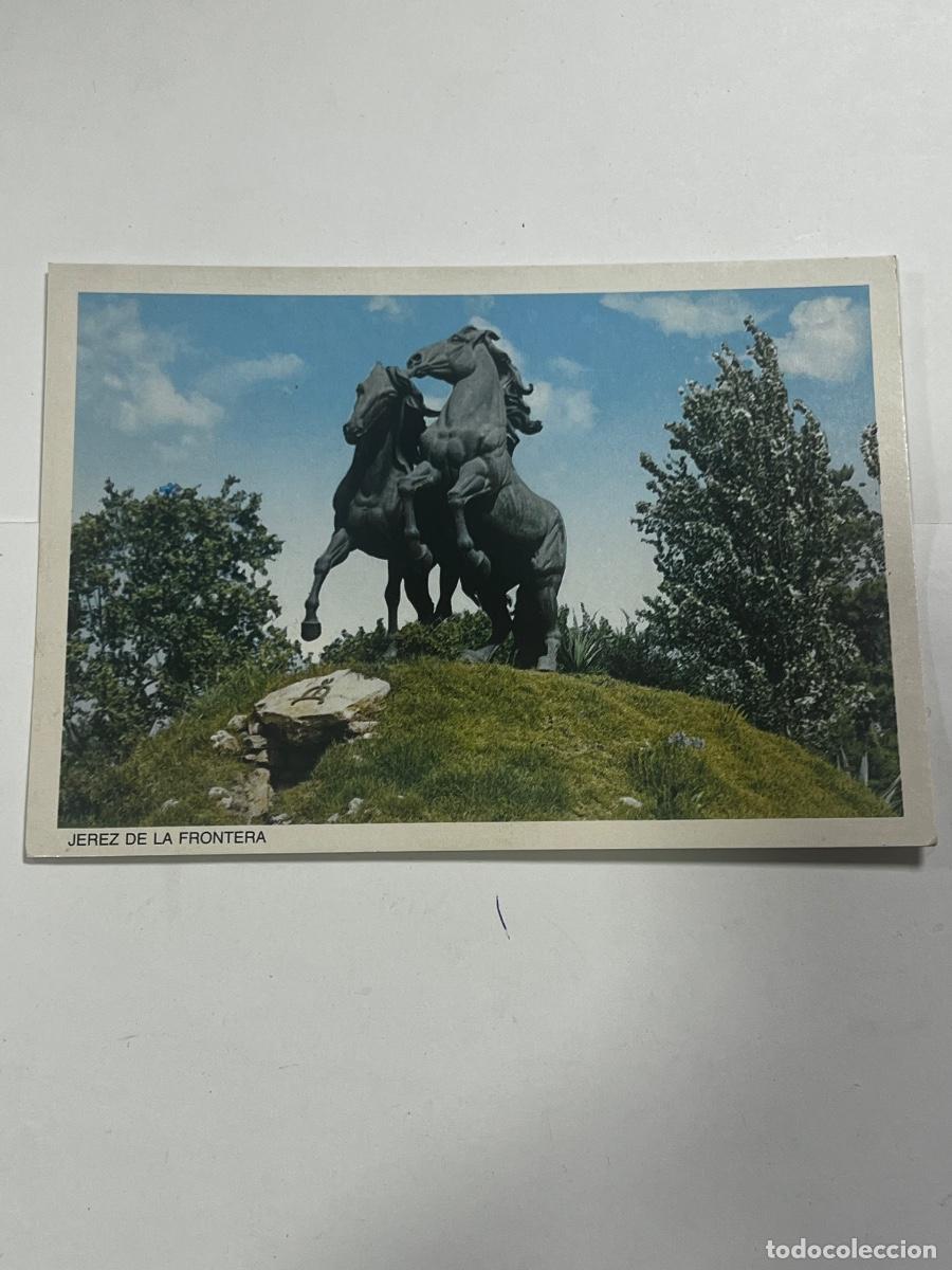 Postales: TARJETA POSTAL. MONUMENTO AL CABALLO. JEREZ DE LA FRONTERA, C&Aacute;DIZ.