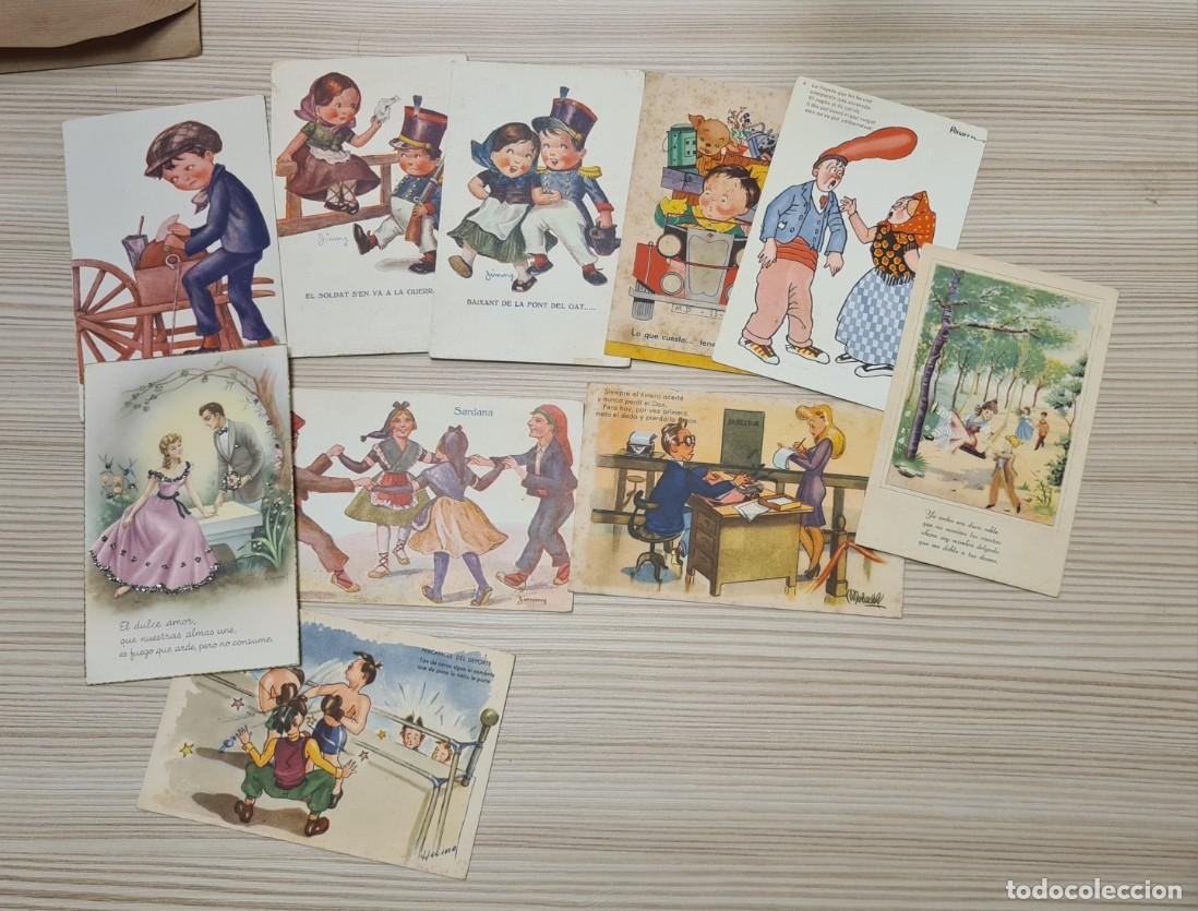 Postales: Lote de 10 postales infantiles. Jimmy, Victoria, M.D., Cridarires, Baixant de la font del gat, ...