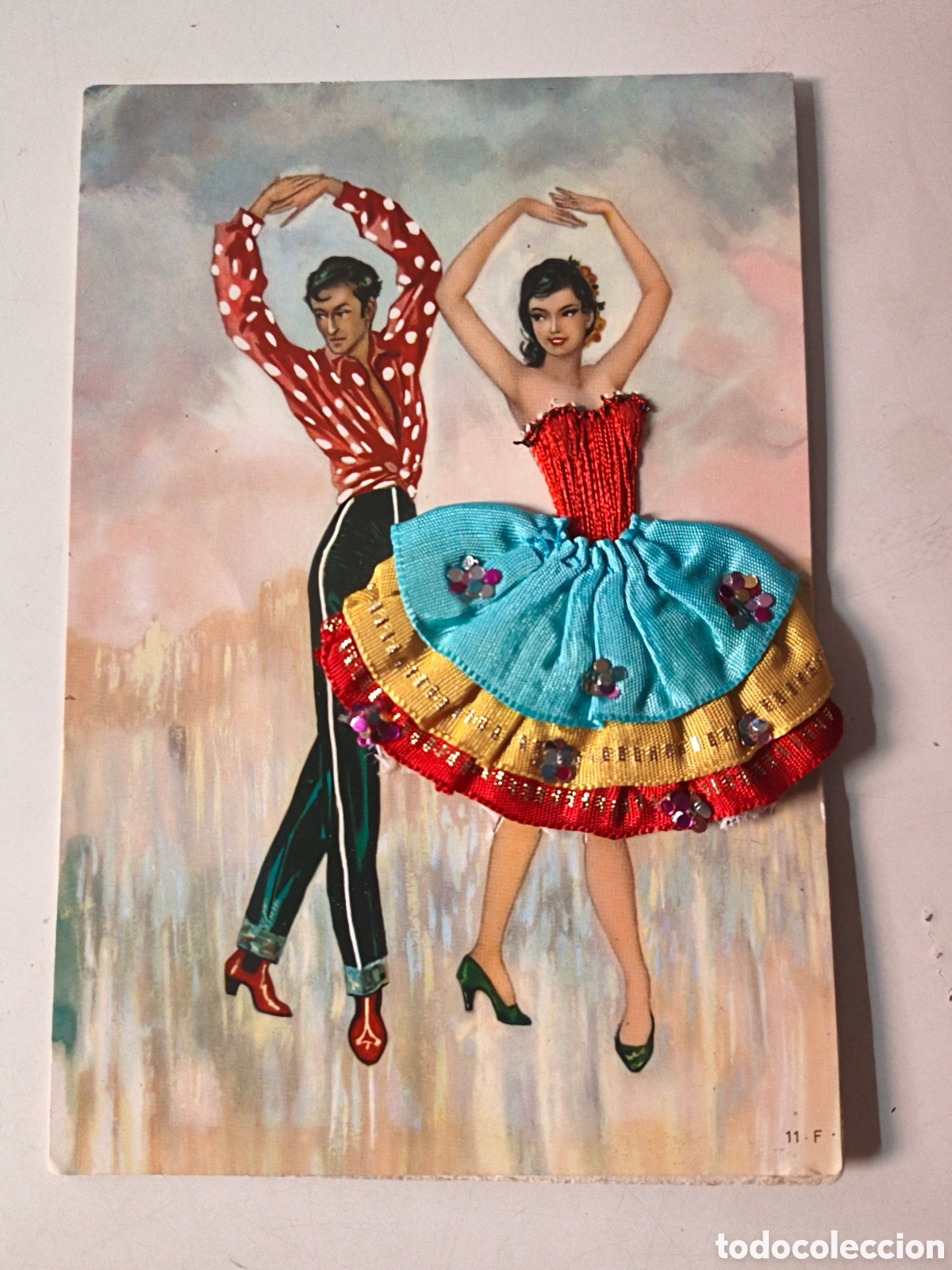 Postales: Postal pareja de bailaores