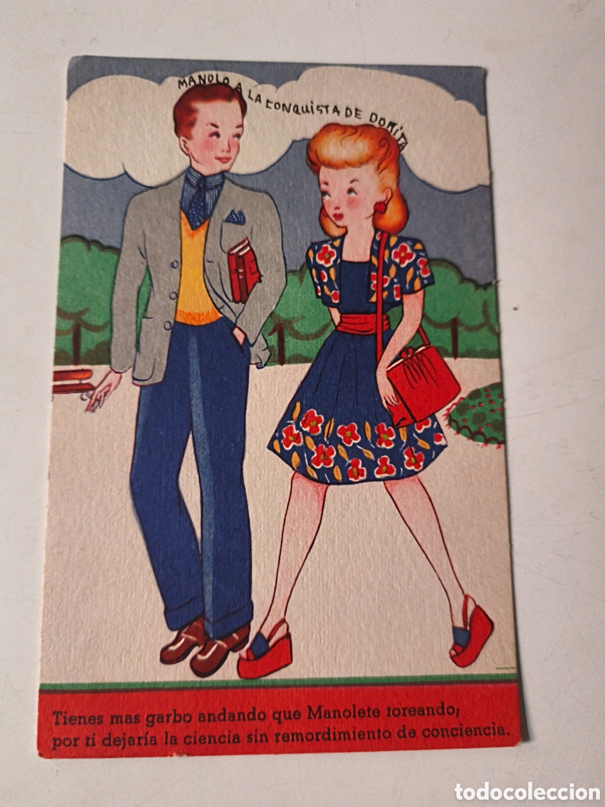 Postales: Postal Manolo a la conquista de Dorita