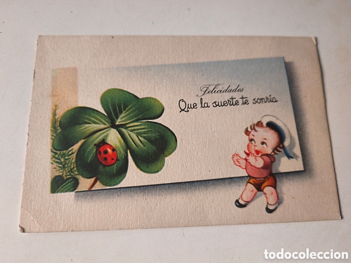 Postcards: Postal Felicidades que la suerte de acompa&ntilde;e