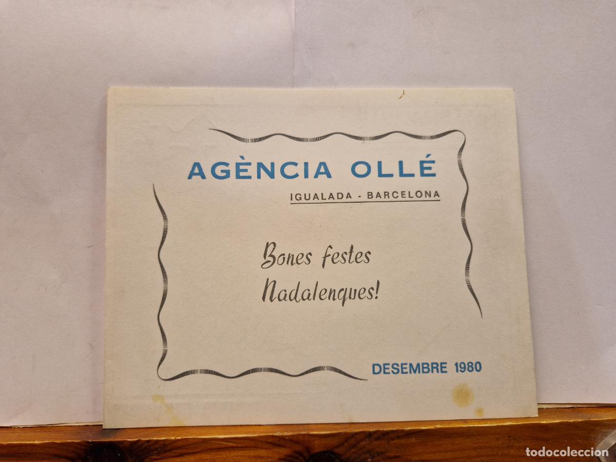 Postales: BONITA POSTAL CIRCULADA. DIPTICO. FELIZ NAVIDAD Y PROSPERO A&Ntilde;O NUEVO. AGENCIA OLLI. IGUALADA. 1980