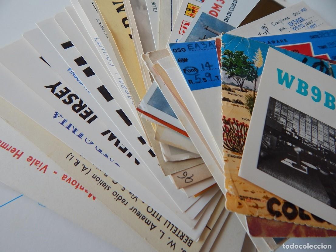 Cartoline: Interesante conjunto de 73 tarjetas QSL mundiales / Italia - Paraguay - U.S.A. - Sud&aacute;frica - Caim..