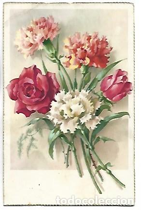 Postales: RAMO DE ROSAS Y CLAVELES - Foto 1