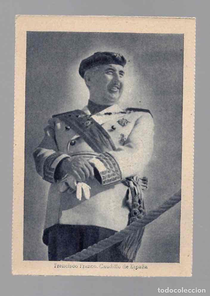 Postales: TARJETA POSTAL FRANCISCO FRANCO CAUDILLO DE ESPA&Ntilde;A. SECCION FEMENINA FET Y JONS. C.1945