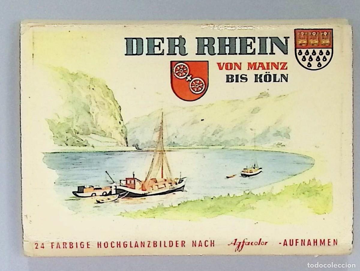 Postales: Der Rhein von Mainz bis K&ouml;ln. 24 farbige Hochglanzbilder nach Agfacolor-Aufnahmen.[Alemania, ca. 195