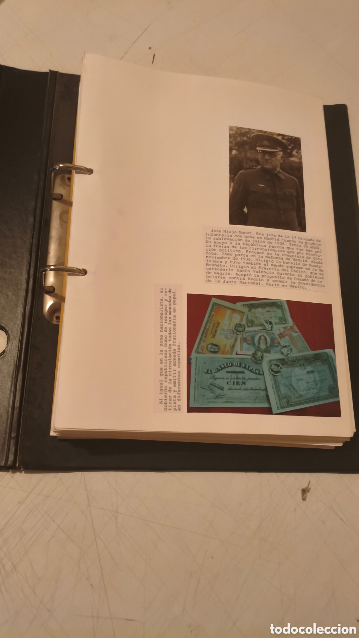 Postcards: Dossier la guerra civil espa&ntilde;a archivador con fotos y textos mas de 120 paginas