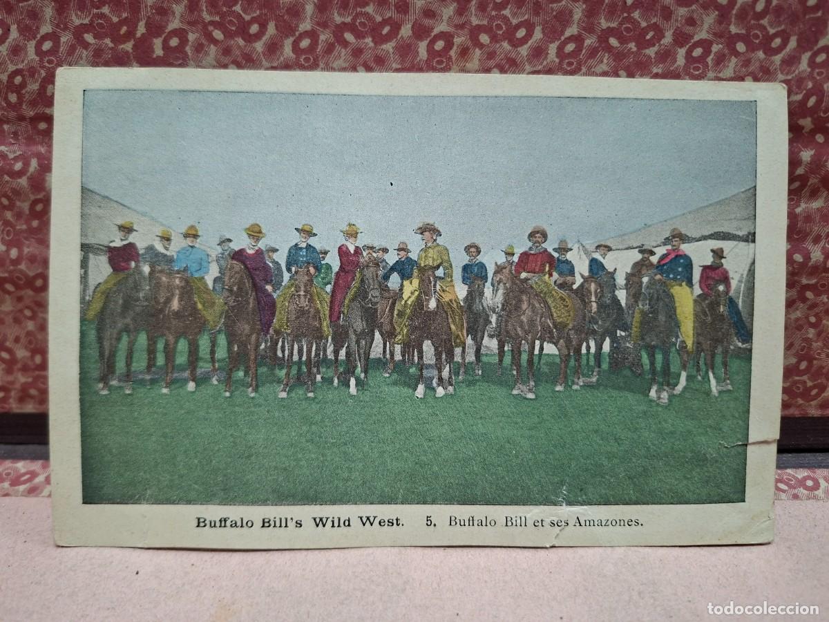 Postcards: ANTIGUA POSTAL OESTE AMERICANO BUFFALLO BILL Y SUS JINETES AMAZONAS