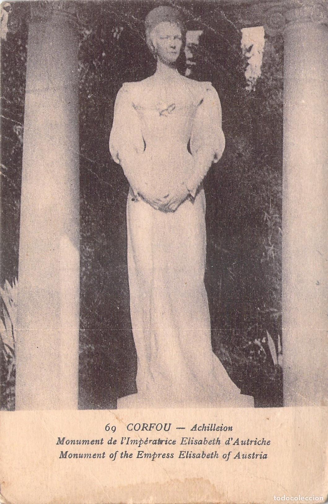 Postkarten: Postal de Corf&uacute; Achilleion Monumento a la Emperatriz Isabel de Austria