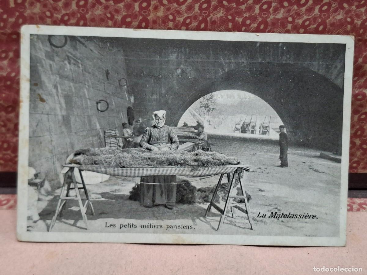 Cartoline: ANTIGUA POSTAL OFICIOS FABRICACION DE COLCHONES LA MATELASSIERE