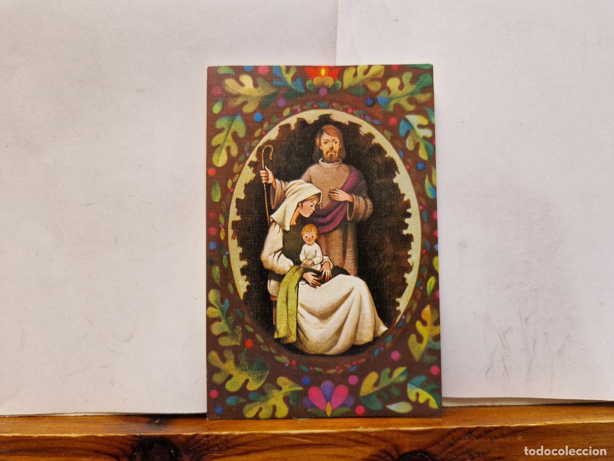 Cartoline: BONITA POSTAL CIRCULADA. DIPTICO. EL NI&Ntilde;O JESUS, VIRGEN MARIA Y JOSE.
