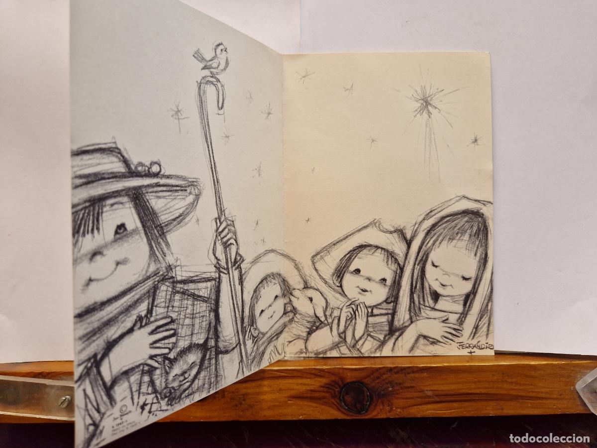 Cartoline: BONITA POSTAL CIRCULADA. DIPTICO. FELIZ NAVIDAD Y PROSPERO A&Ntilde;O NUEVO. 1962