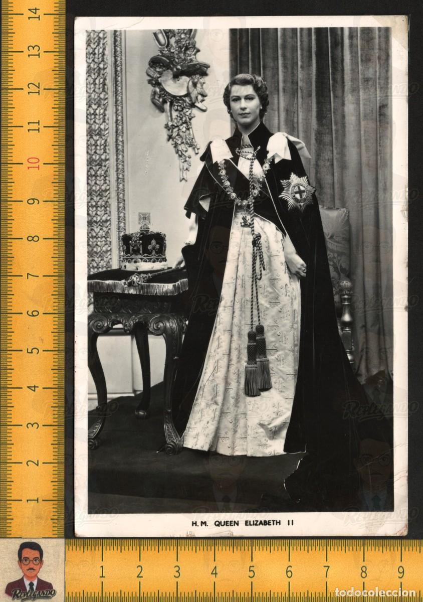 Postcards: FIGURA CERA REINA ISABEL II INGLATERRA - MUSEO MADAME TUSSAUDS LONDRES - POSTAL ANTIGUA A&Ntilde;O 1962