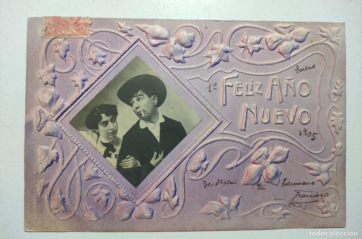 Postales: Antiguas postales en relieve y troqueladas - Foto 2