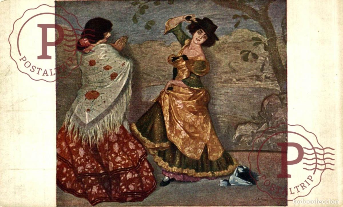 Postcards: IGNACIO ZULOAGA SERIE XXX, SPANISCHE TANZERINNEN. ESPA&Ntilde;A SPAIN.