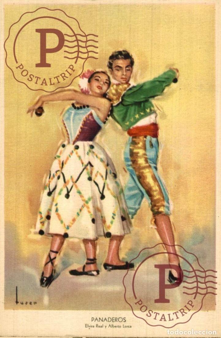 Postais: PANADEROS, ELVIRA REAL Y ALBERTO LORCA FOLKLORE ESPA&Ntilde;OL BALLET ESPA&Ntilde;OL DE PILAR L&Oacute;PEZ. ESPA&Ntilde;A SPAIN