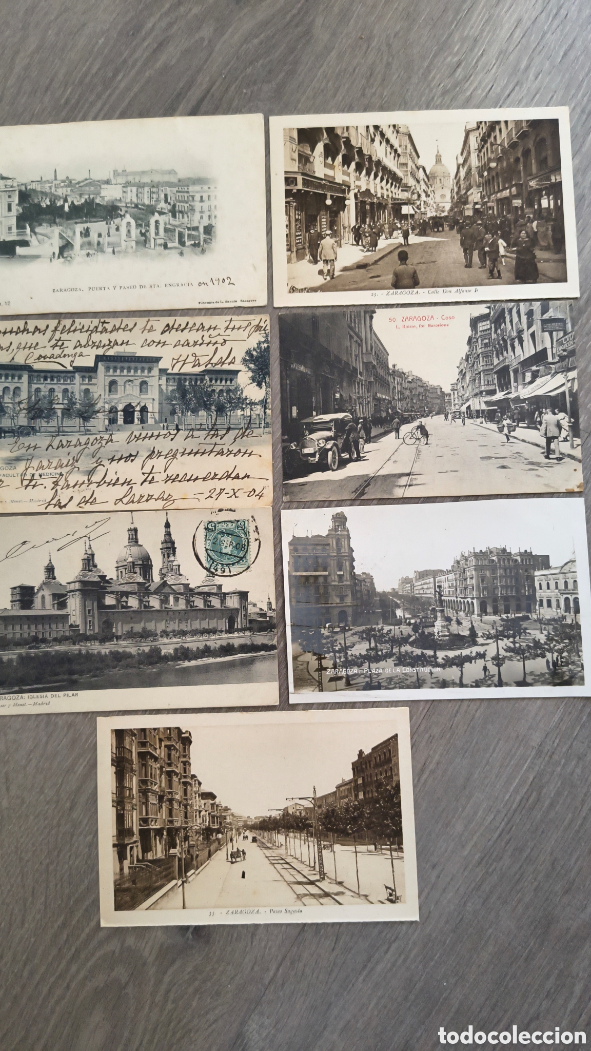 Cartoline: LOTE postales antiguas de Zaragoza