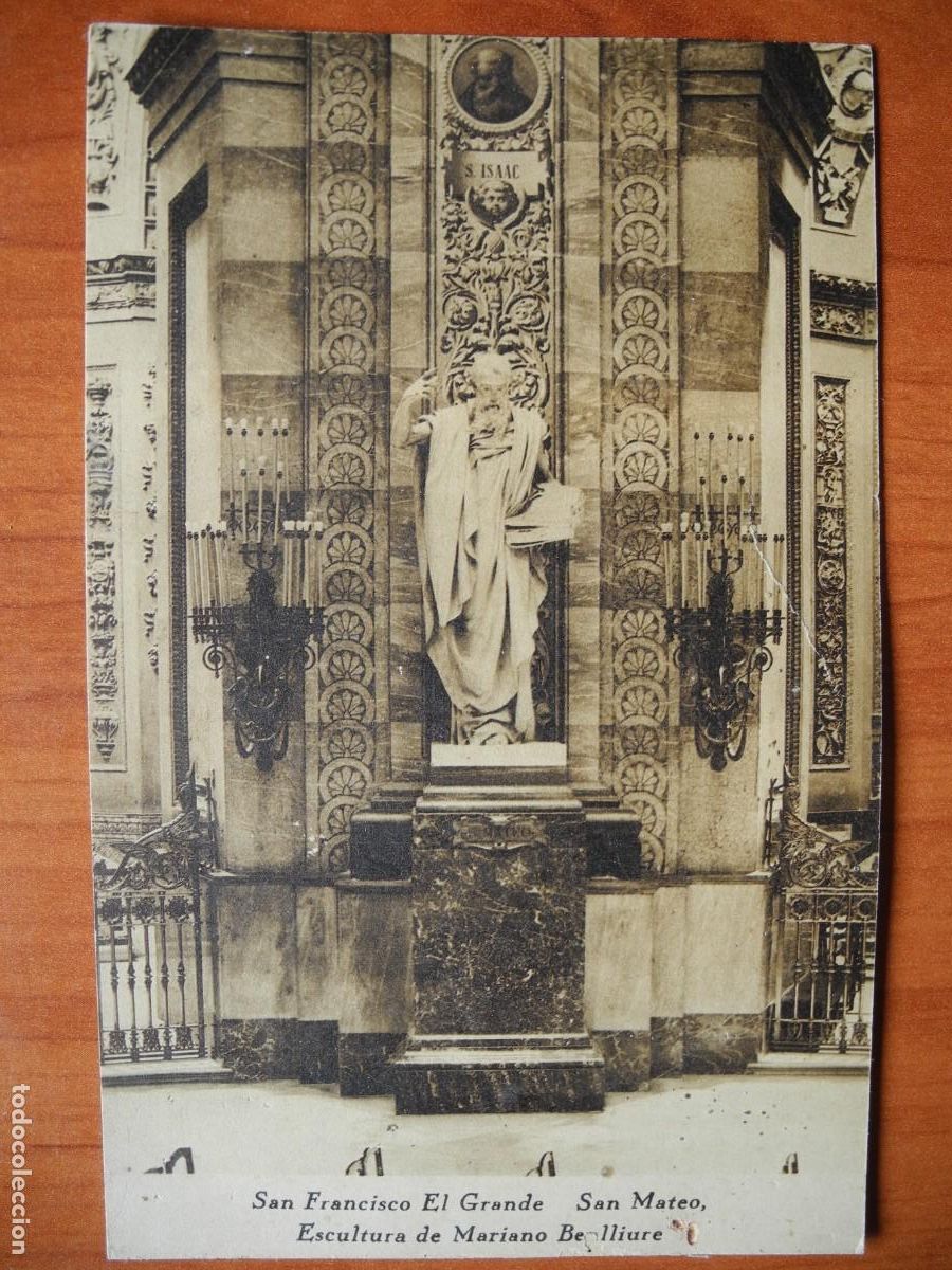 Postcards: San Francisco El Grande. San Mateo. Escultura de Mariano Benlliure. Nueva