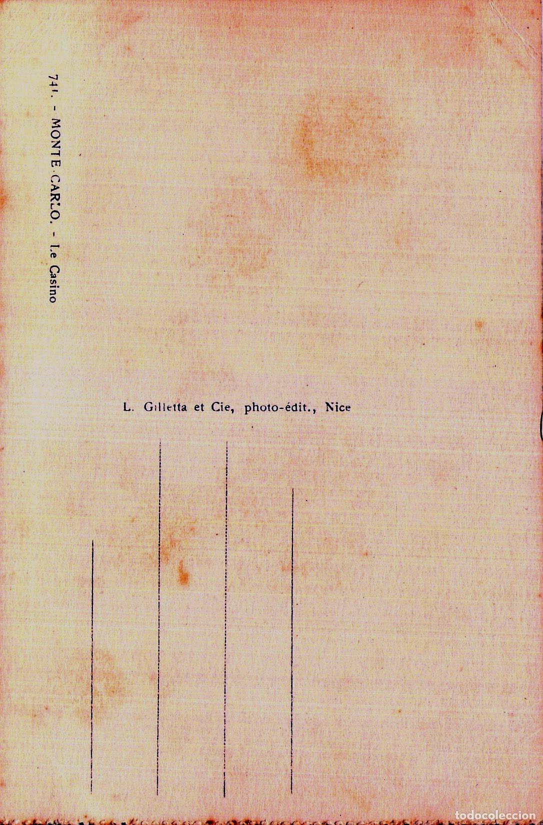 Postales: Postal del Casino de Monte Carlo - Foto 2