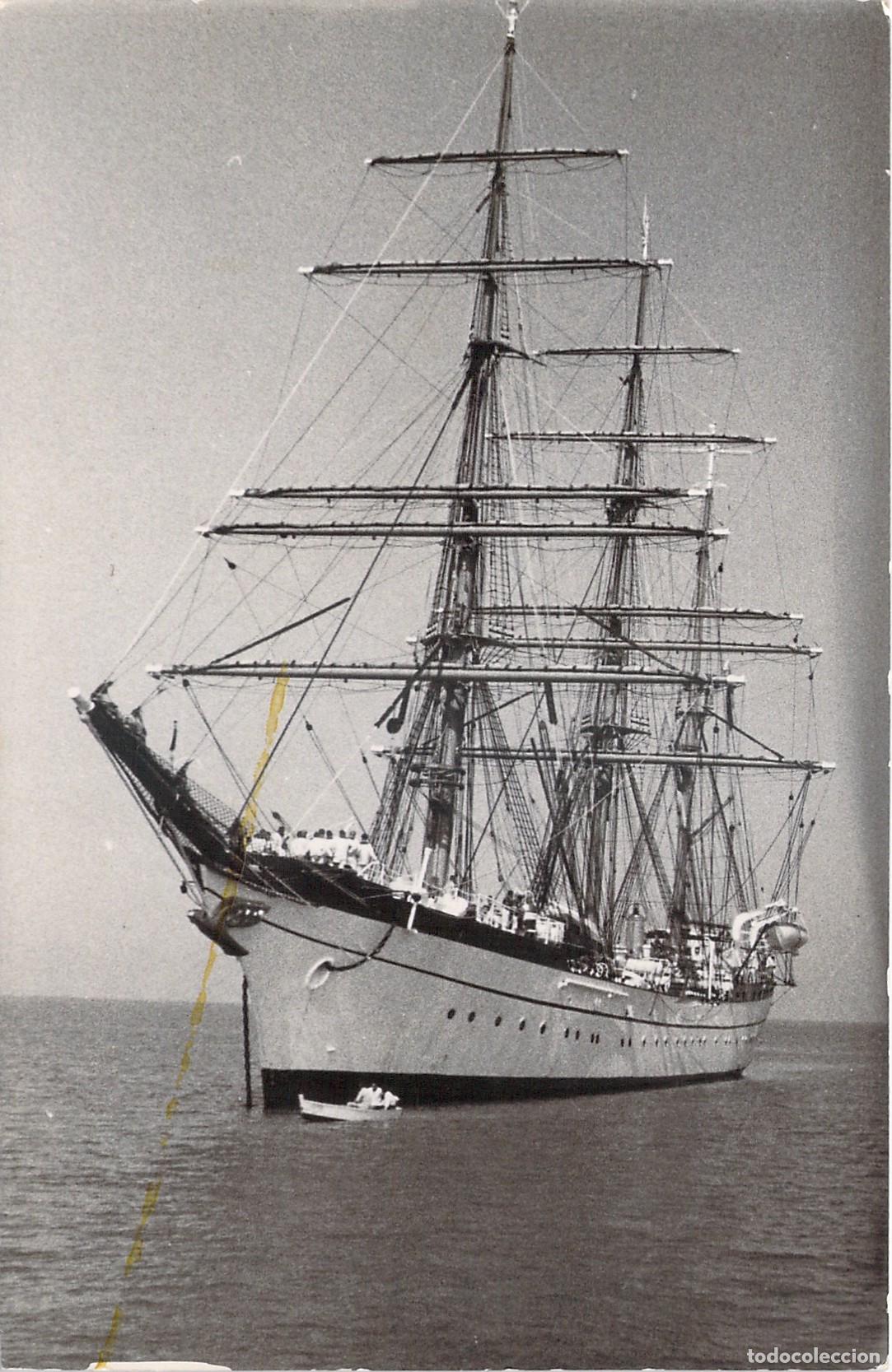 Postcards: Postal de un majestuoso barco velero de gran tama&ntilde;o