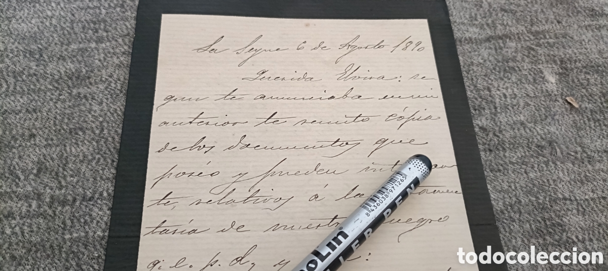 Postales: Carta manuscrita del almirante Cervera