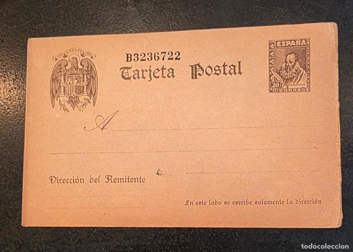Postkarten: P.1109 Tarjeta Postal Entero Postal Cervantes 20 C&eacute;ntimos &ndash; Espa&ntilde;a &ndash; Escudo &Aacute;guila de San Juan