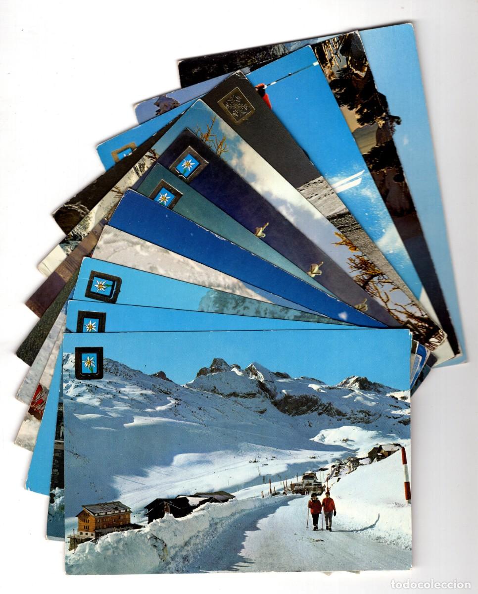 Postkarten: Lote de 12 postales de invierno, a&ntilde;os 70 -Escudo de Oro-