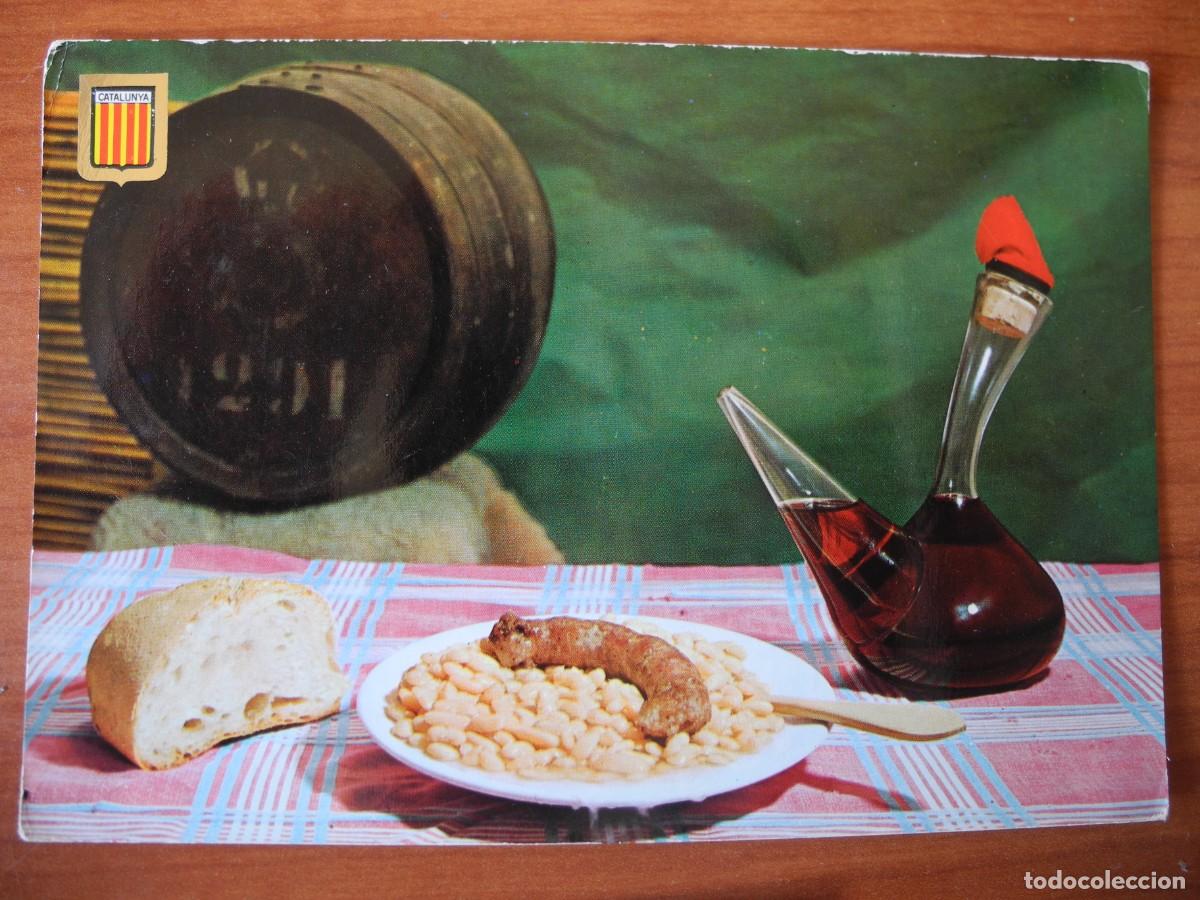 Cartoline: Platos t&iacute;picos. Seques amb butifarra. Ed. Soberanas n. 258 Escrita