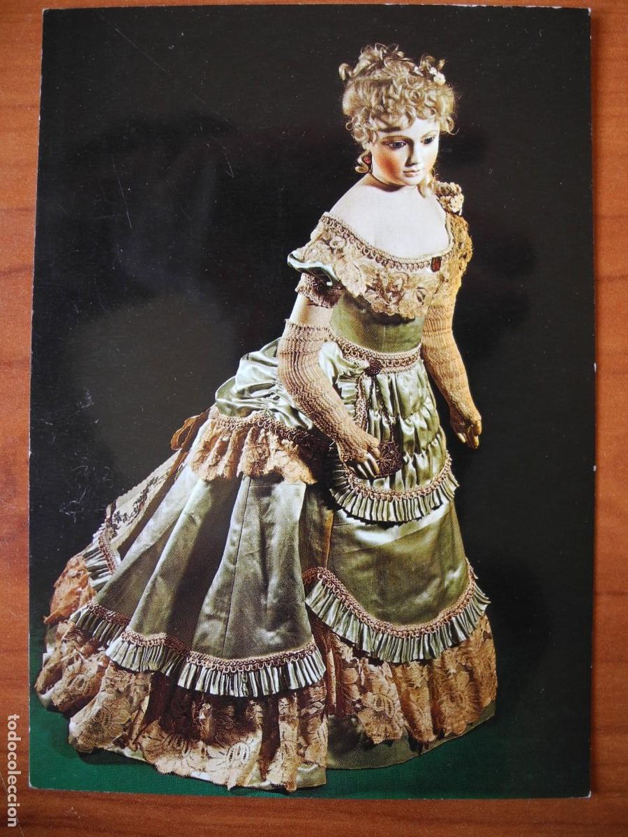 Postales: Mu&ntilde;ecas antiguas de fabicaci&oacute;n alemana 1872. Escudo de oro 1. Nueva