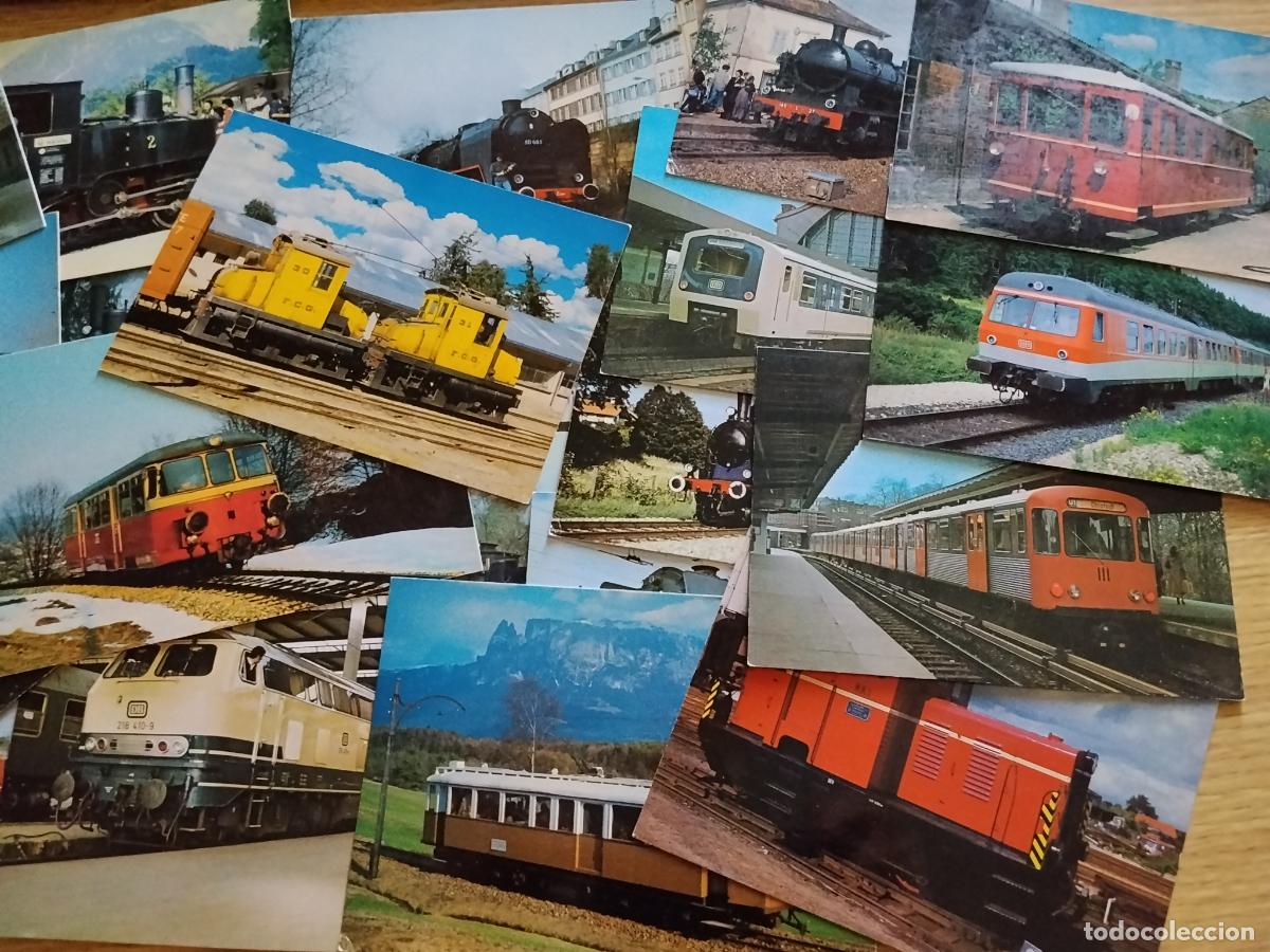 Cartes Postales: 24 postales de trenes