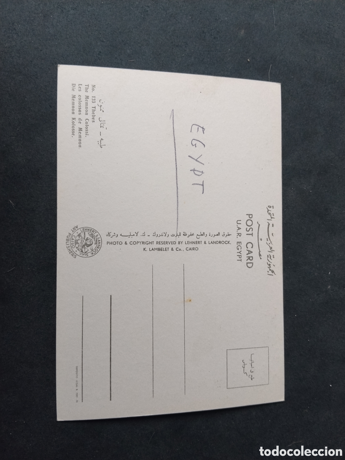 Postales: Postal Egypt Thebes ... - Foto 2