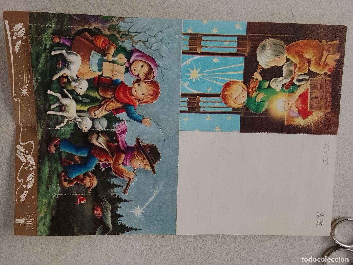 Postales: ANTIGUA POSTAL FELICITACION NAVIDAD TROQUELADA PERALTA A&Ntilde;OS 70S