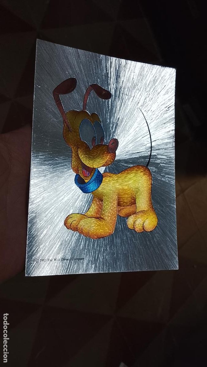 Postales: ANTIGUA POSTAL A&Ntilde;OS 80S WALT DISNEY PLATEADA BRILLOS METALIZADA