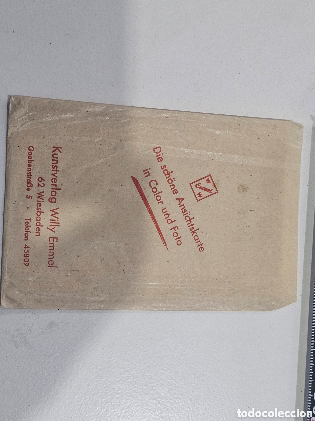 Postales: ​Sobre Editorial Antiguo Willy Emmel Wiesbaden - Funda Postales Die sch&ouml;ne Ansichtskarte
