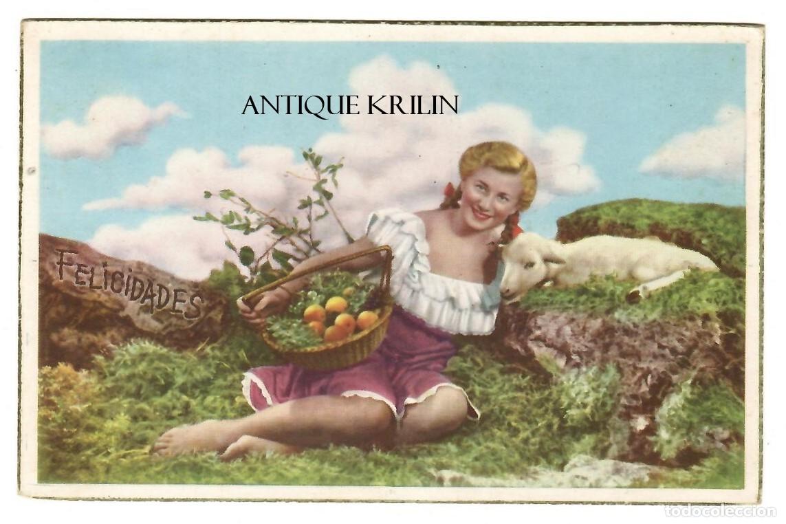 Postales: POSTAL EDICION CYZ SERIE 538 / FELICIDADES / SIN FRANQUEAR PERO ESCRITA DORSO