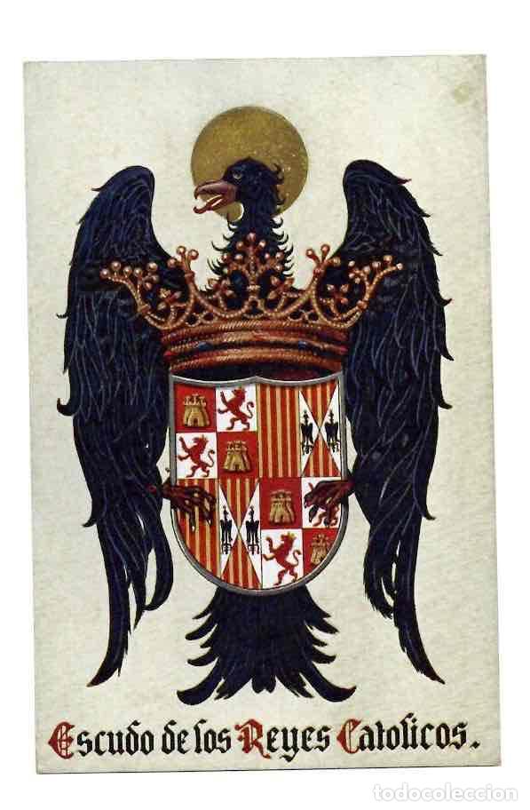 Postales: TARJETA POSTAL ESCUDO DE LOS REYES CATOLICOS. PALOMEQUE