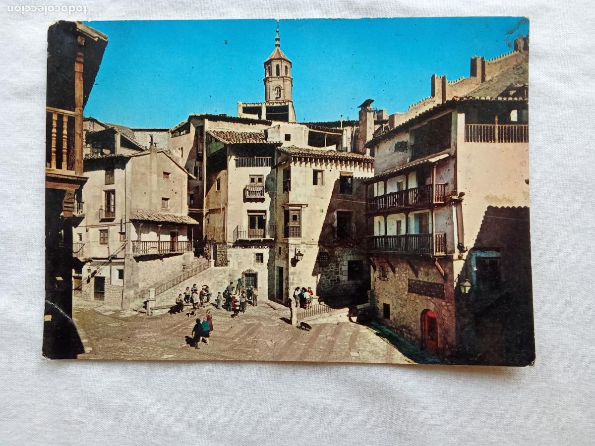 Postales: Postal Albarracin, Plaza del caudillo y murallas Papel.123