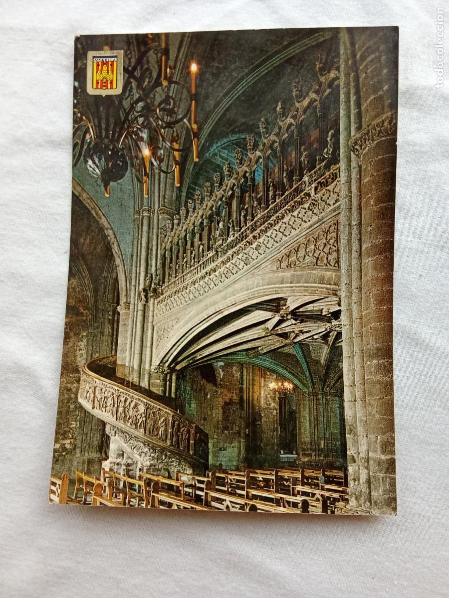 Postales: Postal N&ordm;8 Morella (Castell&oacute;n) Escalera y Coro iglesia Arciprestal P.1264