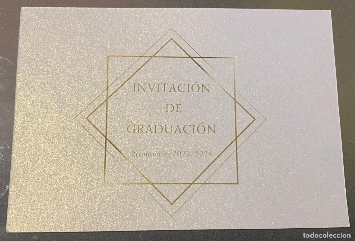 Postales: Tarjeta de invitaci&oacute;n. Ceremonia de Graduaci&oacute;n, Estudios de Imagen y Sonido. Tomares, Sevilla. 2024.
