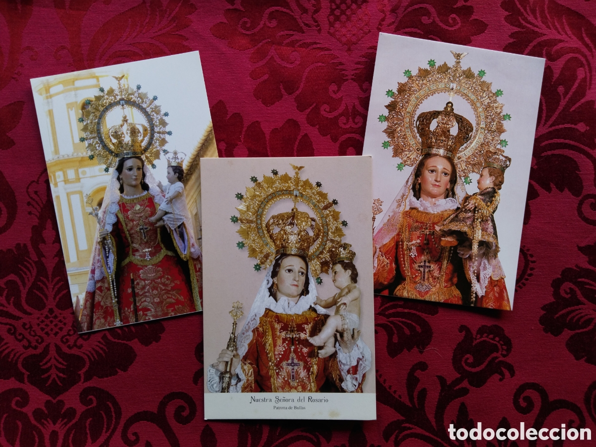 Postales: LOTE: POSTALES. NUESTRA SE&Ntilde;ORA DEL ROSARIO, PATRONA DE BULLAS (MURCIA)