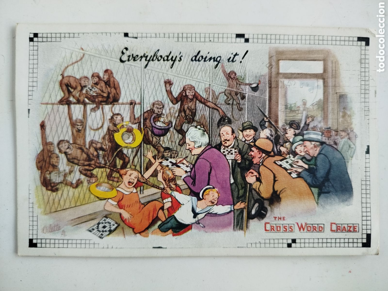 Postales: THE CROSS WORD CRAZE. TARJETA POSTAL SATIRICA SOBRE LA FIEBRE DE LOS CRUCIGRAMAS. INGLATERRA
