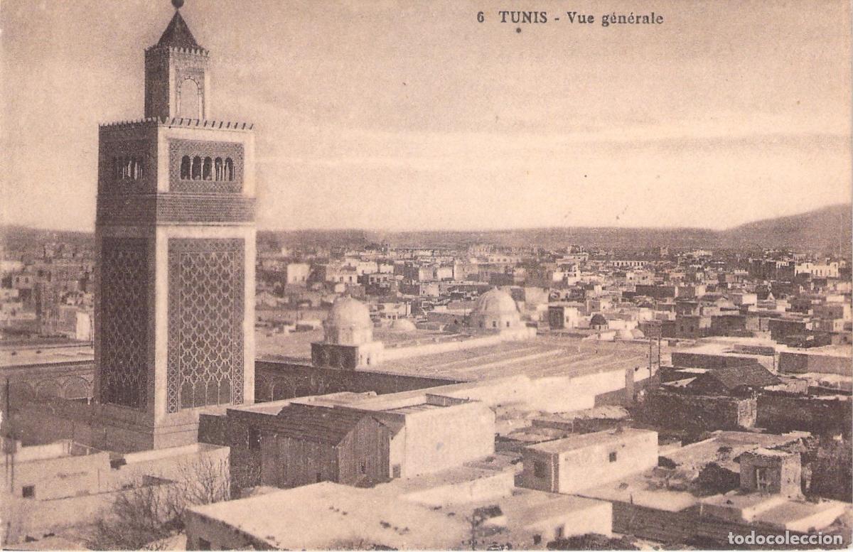 Postales: Postal de T&uacute;nez Vista General de la Ciudad y Minarete
