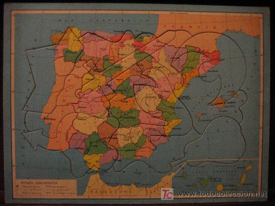 Puzzles: ANTIGUOS PUZZLES DE GEOGRAF&Iacute;A - Foto 1